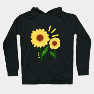 Summer hug: Sunflower Print Hoodie